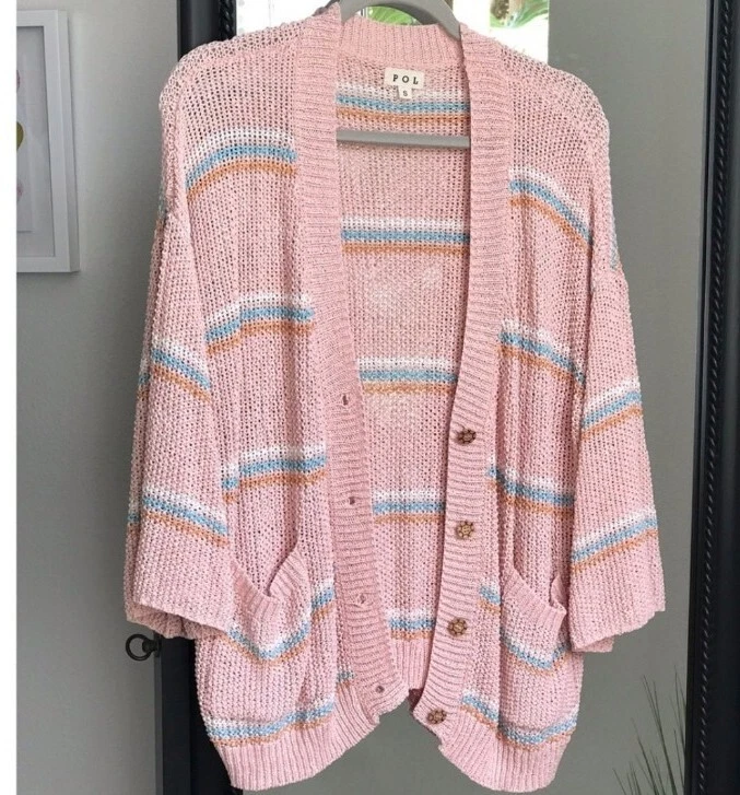 Pink chenille hotsell cardigan