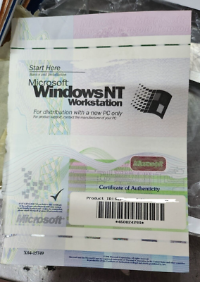 その他 Microsoft Windows NT Workstation Microsoft Windows NT Workstation OEM - COA ONLY! | eBay