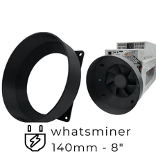140mm to 8 Inch Fan Duct Adapter Intake Exhaust Silencer Crypto ASIC Miner M60
