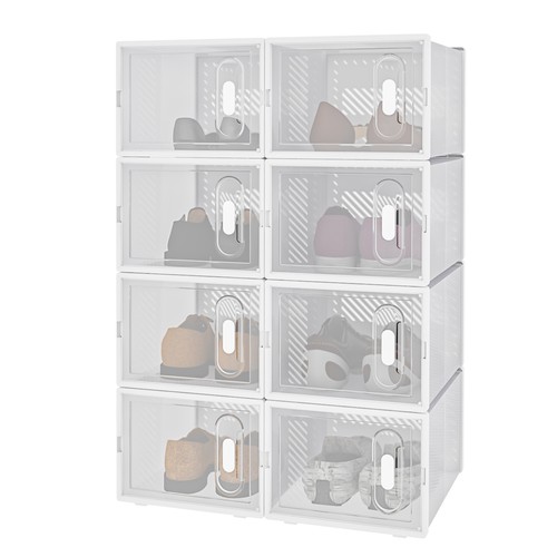 24x Stapelbare Schuhboxen Transparent - Schuhaufbewahrung Mit Deckel Für Schrank & Regal