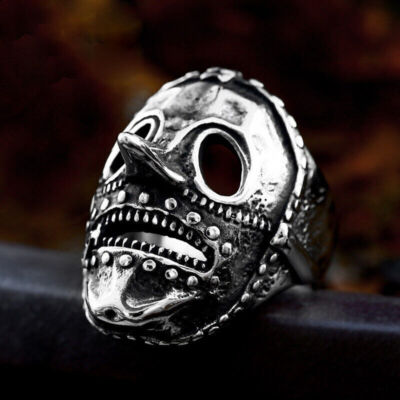Vintage Bird Skull Tribal Mask Ring Stainless Steel Mens Boy's Gothic Biker  Ring