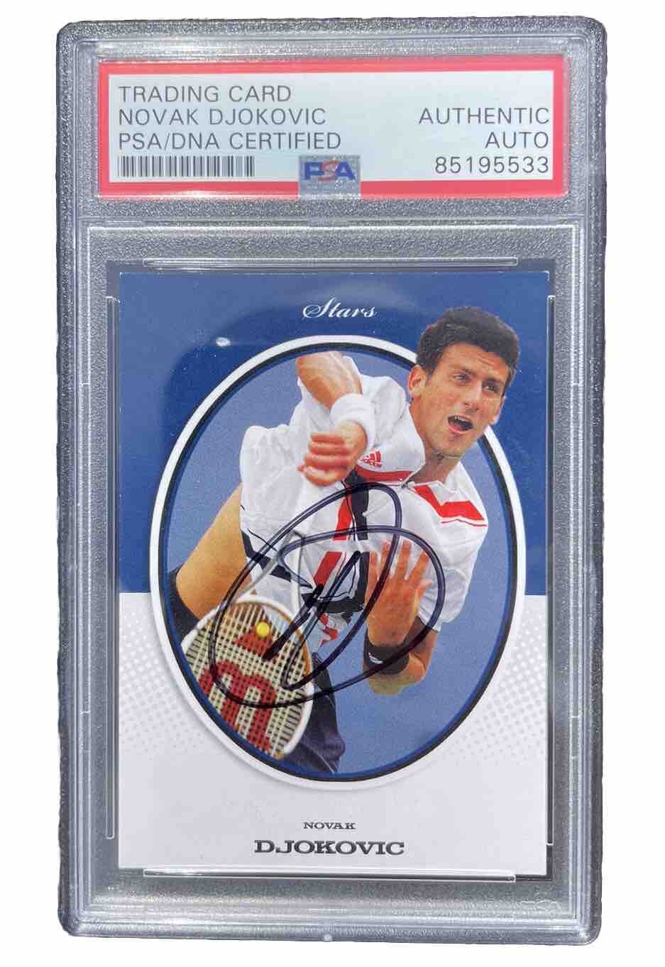 PSA / DNA NOVAK DJOKOVIC SIGNED AUTOGRAPH 2007 ACE STARS AUTHENTIC #S3 US OPEN