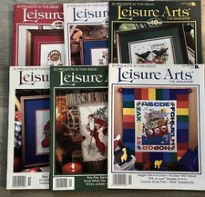 Leisure Arts the Magazine Crafts Cross Stitch 1996-1997 Lot Of 6