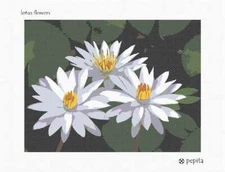 Lotus Flowers Needlepoint Kit or Canvas