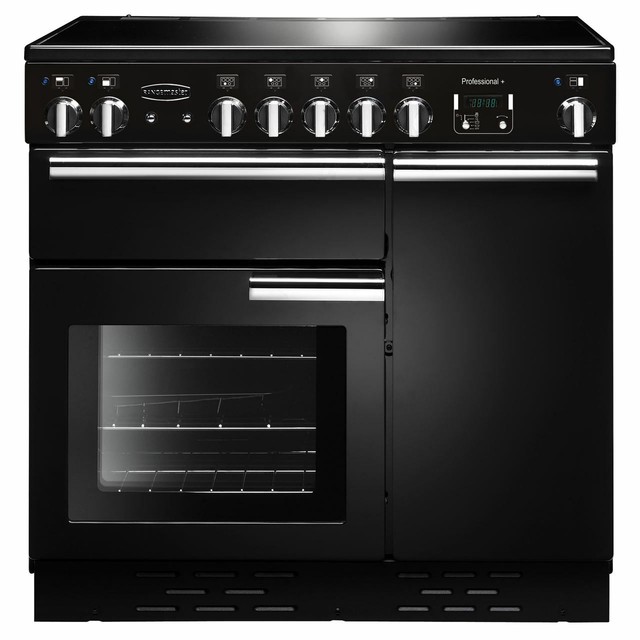 black electric range cooker 90cm