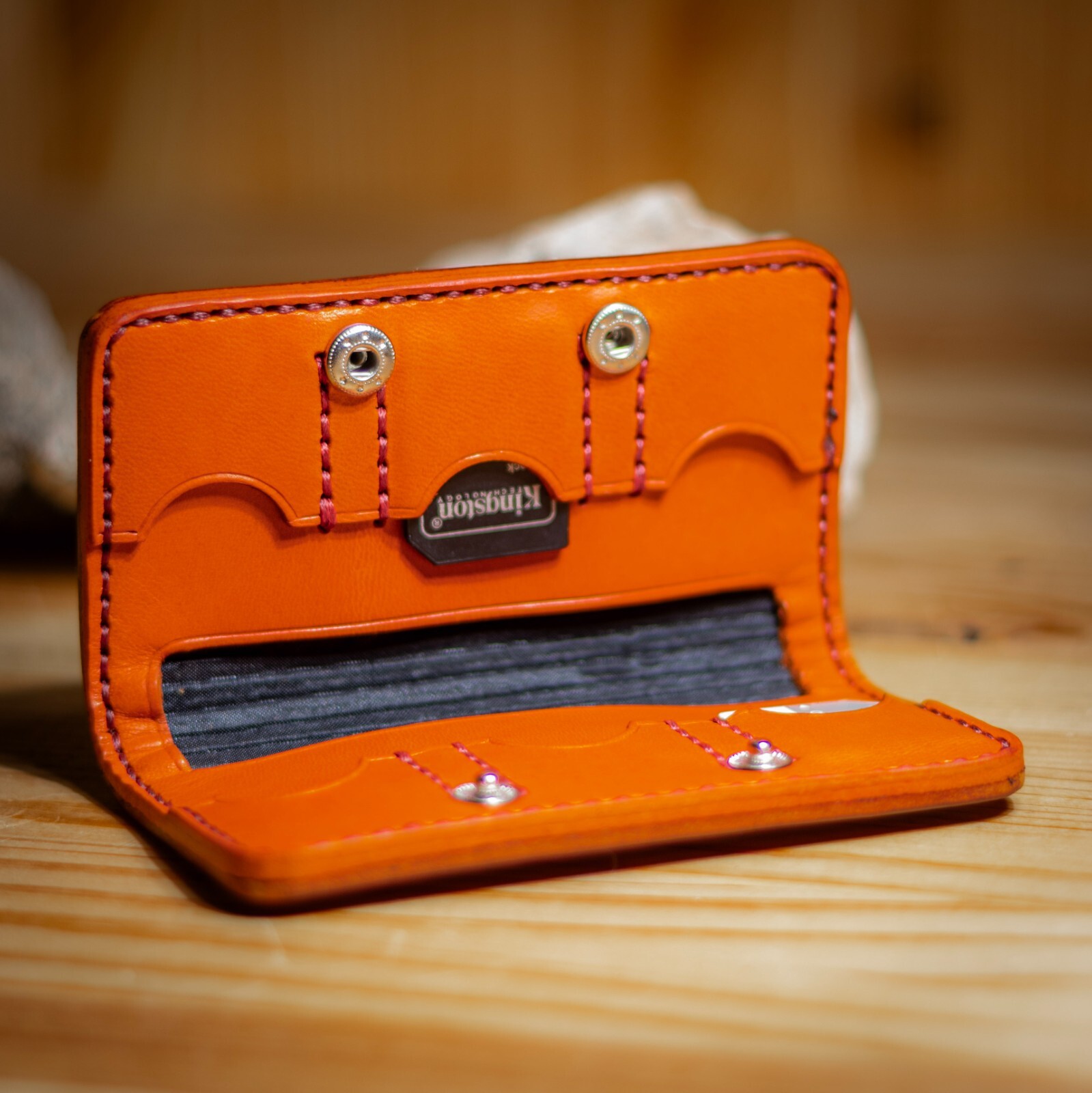 SD card holder, cardholder. Handmade. Premium quality leather - Buttero-image