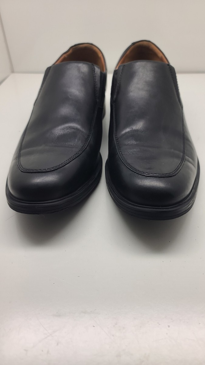 Clarks Mens Black Shoes Loafers Size 11.5 Wide Dress Shoes Work 11 1/2 Slip On Clarks Men main image 4