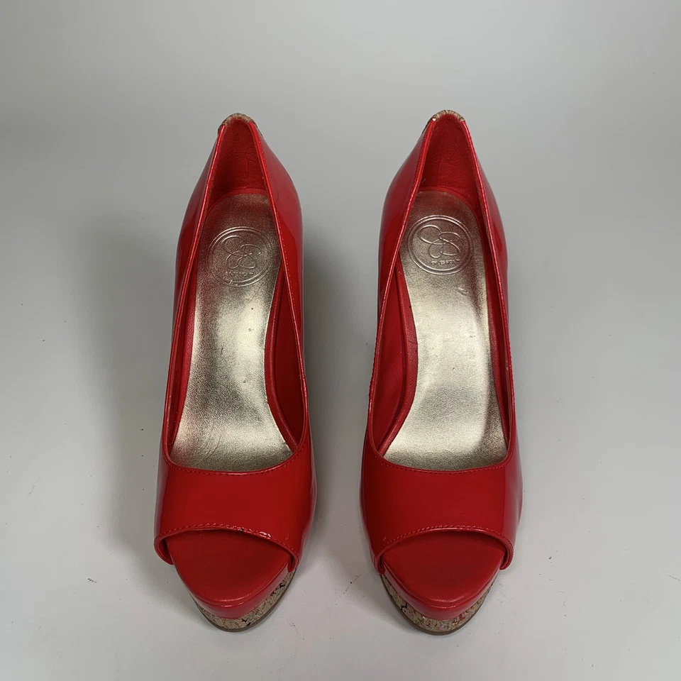 Женские красные туфли-лодочки на шпильке 6,5 B JS от Jessica Simpson на каблуках - Изображение 3 из 4