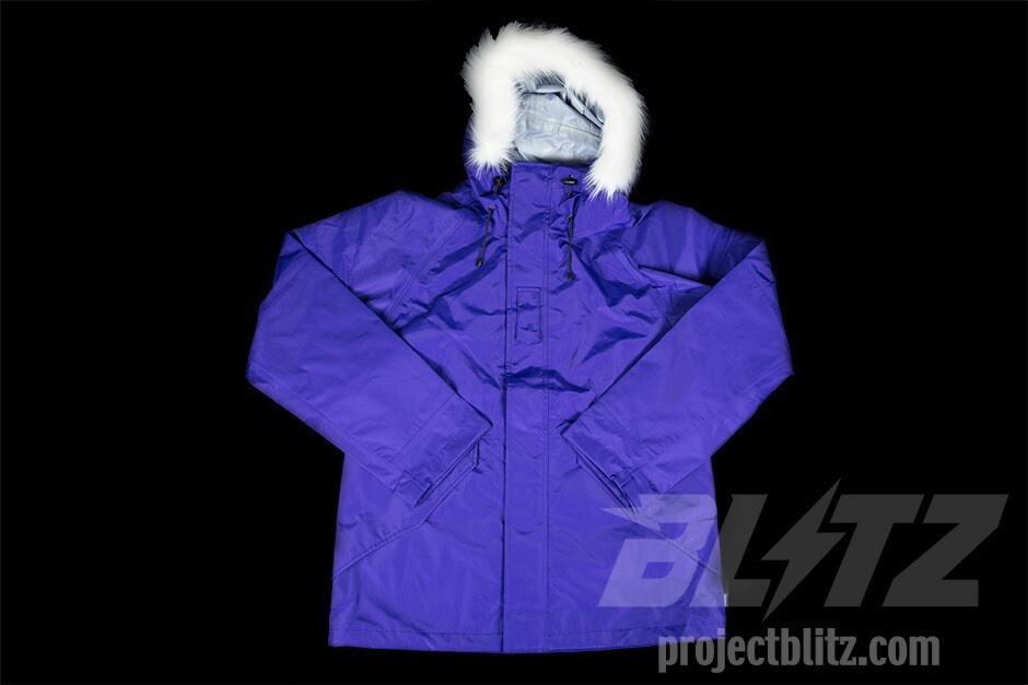 SS15 SUPREME ARABIC MILITARY TAPED SEAM JACKET PURPLE SIZE M