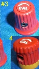 Small Red Tektronix TEK knobs, Assorted styles, Sold in pairs