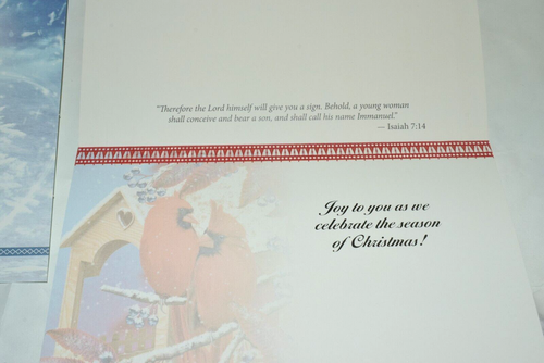 Christmas Cards Lots of 5 (7.5" x 5.5") Printed Words w/ Matching Envelopes - Picture 9 of 10