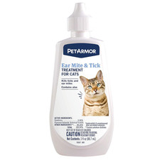 PetArmor Ear Mite Treatment for Cats, Ear Mite Medicine Kills Ticks and Ear Mite