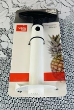 Vacu Vin Pineapple Slicer Corer Cutter Kitchen Tool Black & White Plastic NEW