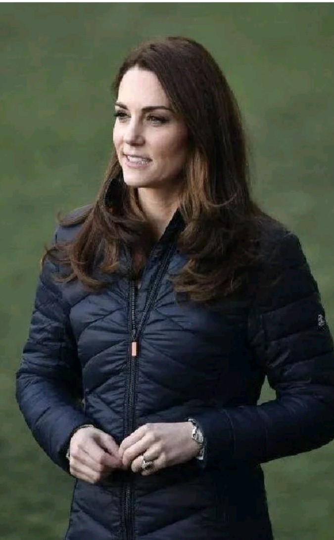RARE Barbour Navy Orange Longshore Quilted Puff Jacket ASO Kate Middleton  14 10 image 5