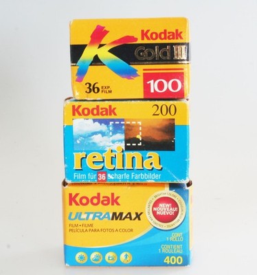 Konvolut Kodak Gold III-100-36 + 1 Retina 200-36 + 1 Ultramax 400-36 Filme