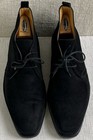 Hermès Mens Black Suede Square Moc Toe Chukka Boots with Vibram Soles EU 41 US 8 — photo 4