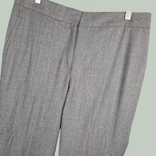 Carolina Herrera Womens 8 Dress Pants Wool Blend Tailored Trousers Ankle Gray