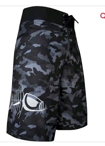 Tormenter Waterman Hybrid Boardshorts Herren 36 schwarz grau Tarnmuster Angeln Tauchen neu mit Etikett