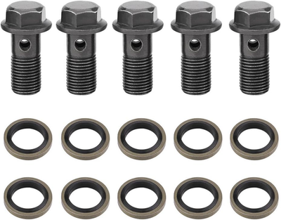#ad 5Pcs Banjo Bolt Washer M10X1.0Mm Banjo Bolts And Fittings Iron Banjo Bolt Gasket $13.92