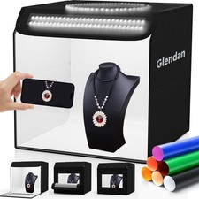 Light Box Photography, 16"x16" Portable Photo Box Shooting Tent Kit with 2 Li...