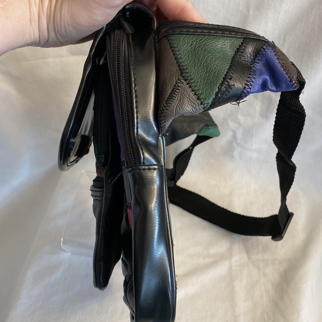 Taurus USA ~ Leather Colorblock Patchwork Fanny P… - image 6