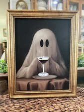 Ghost art espresso martini Halloween decor Vi...