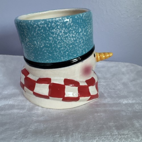 Tazza natalizia Hallmark Mitford pupazzo di neve Jan Karon Percy oversize 4,5" - Foto 4 di 6