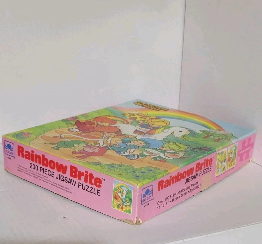 Rompecabezas vintage 1983 Rainbow Brite 200 piezas n.º 4666 Hallmark USA Foto 2 de 4