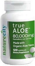 True-Aloe Gut Health Supplement 120 Capsules Organic