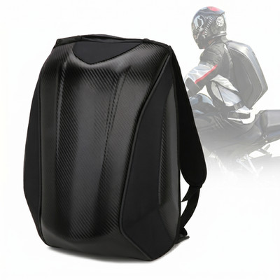 Carbon Fiber Motorcycle Backpack Waterproof Helmet Storage Bag Men for Riders