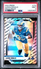 2024 Panini Prizm - Aaron Donald  PRESS PROOF 🔥RAMS CASE HIT PSA 9 POP 1