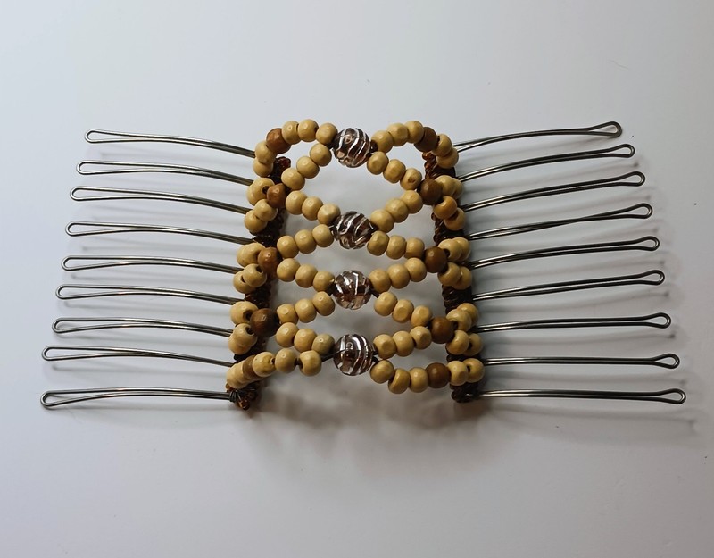 Beaded Hair Clip, Very Unique In Style and Natural Colors