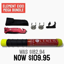 ELEMENT E100 Fire Extinguisher 40100, 100 sec. 2 Free Magnet Mounts+ Safety Tool