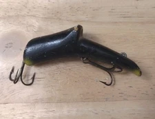 Old Antique Wood Fishing Lure UNUSUAL SHAPE Kautzky Lazy Ike