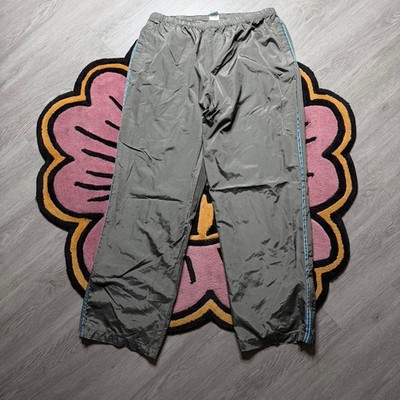 Vintage Y2K Gap Factory Store Striped Loose Fit Track Pants Size XL Grey