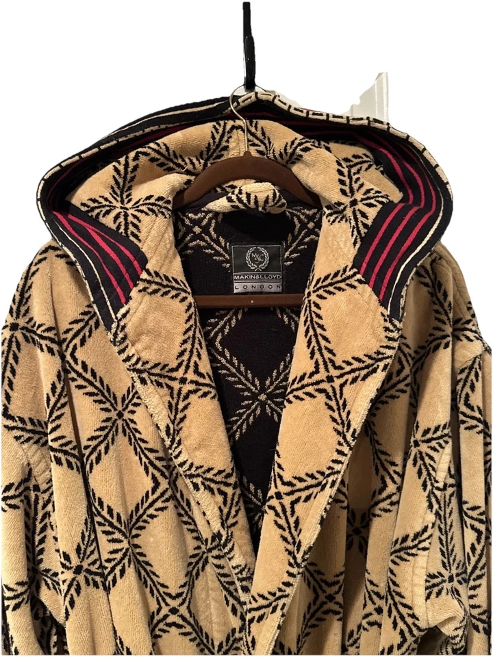 Roupão de banho Makin & Lloyd Company Of London - Roupão de luxo - Com capuz - Tamanho G - Imagem 4 de 4