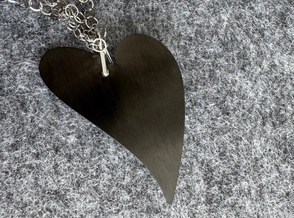 Ernstes Design Kette mit Herz 90cm - Bild 3 von 4