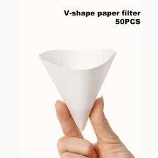 TIMEMORE V-Shaped Coffee Filter Papers 50pcs Pour Over Cone Dripper Filters