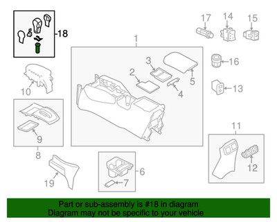 New Genuine Nissan Knob Assy-Control Lever Auto OE 349104BA1A
