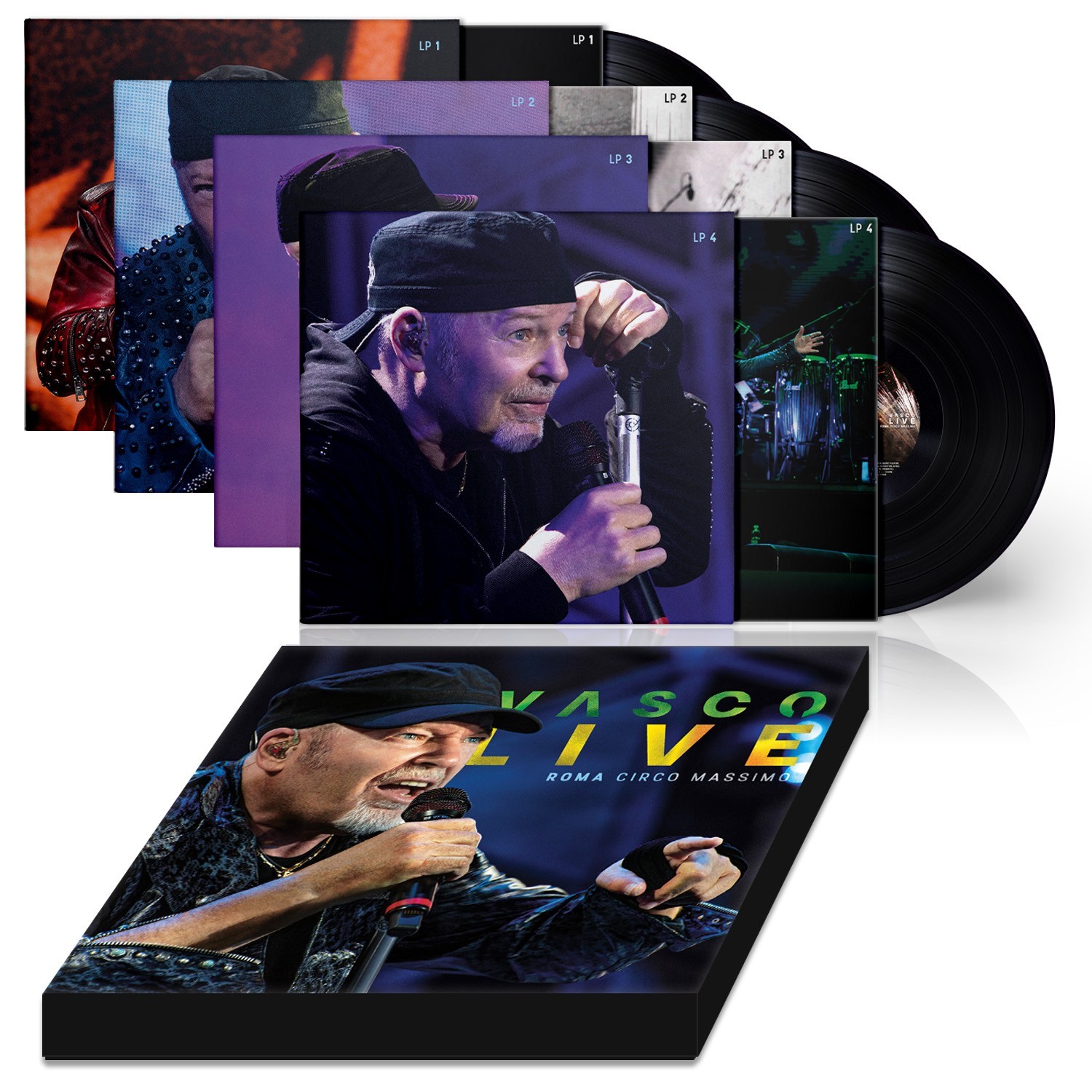 VASCO ROSSI - VASCO LIVE ROMA CIRCO MASSIMO - BOX 4 LP NUOVO SIGILLATO 2022