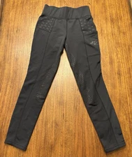 Navy Blue Kingsland Fleece Lined Silicone Full Seat Riding Tights Size Small