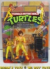 1990 Vintage Playmates TMNT April O'Neil Carded Action Figure Unpunched NR