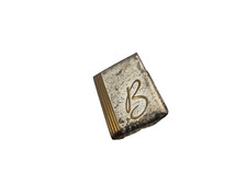 Vintage Hickok Plate Art Deco Monogram B Belt Buckle Silver Gold Tone USA Made