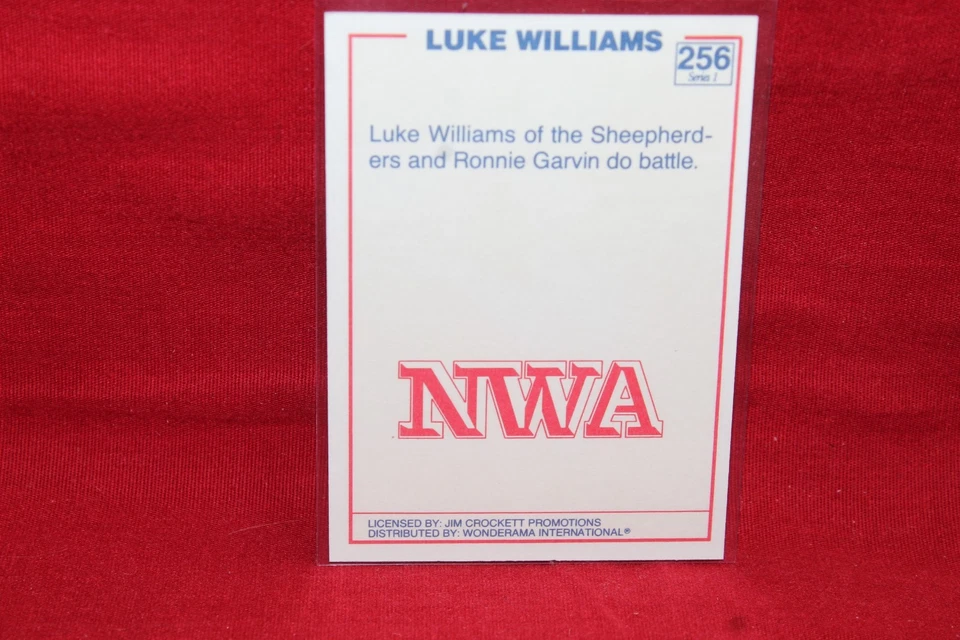 1988 Wonderama Luke Williams # 256 NWA WCW Crocket Wrestling Pack Fresh - Image 2 of 2