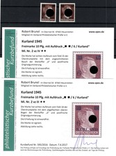 Kurland 2vzIII+IV tadellos ** MNH POSTFRISCH+gepr. BEFUND 260EUR (DA7360