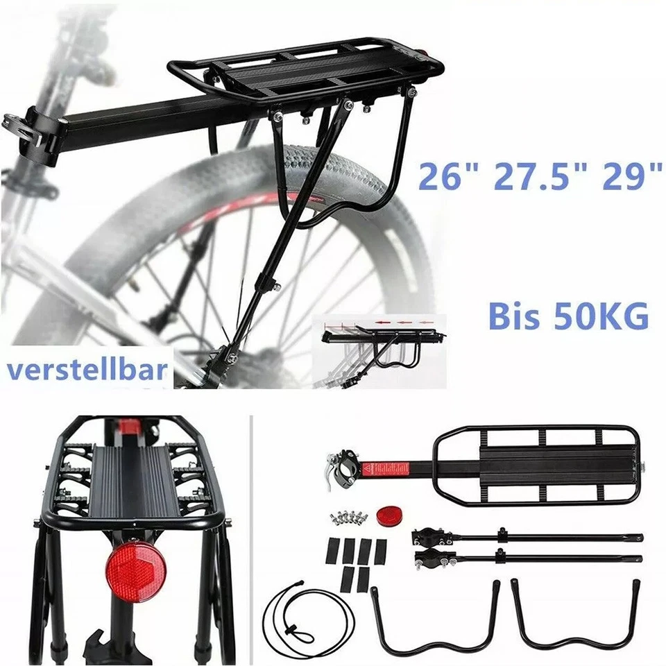 Fahrrad Gepäckträger Heckträger Träger Sattelstütze 29 26 27 28 Zoll e-Bike MTB - Bild 2 von 4
