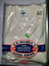 NOS J.E. Morgan Long Johns Men's Thermal Long Sleeve Medium USA Sealed Preshrunk