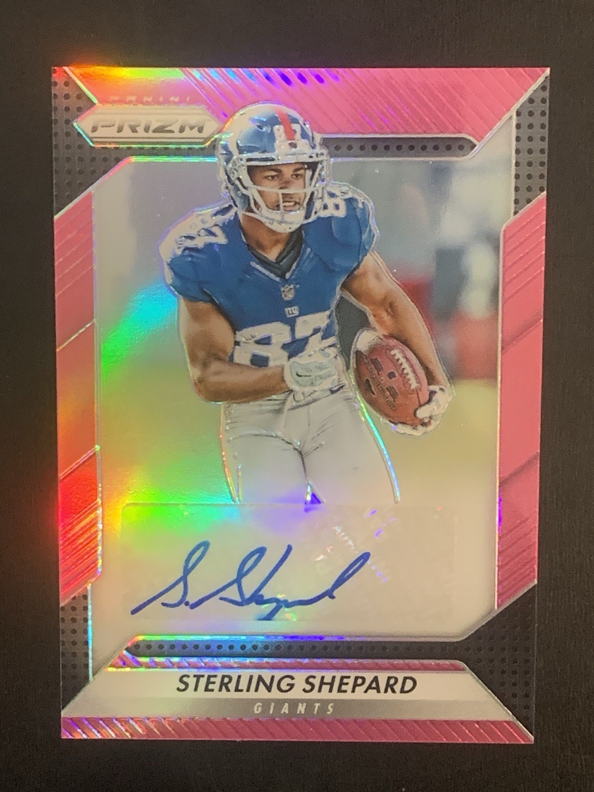 2016 Panini Prizm Pink Auto Rookie Sterling Shepard RA-SSP Pink Prizm (RC)