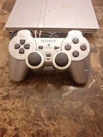 Sony PlayStation 2 Slim PS2 Silver Console SCPH-77001 Controller 5 Games