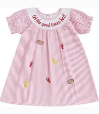 Set Of 7 Baby Girl Outfits All NWT smocked / embroidered